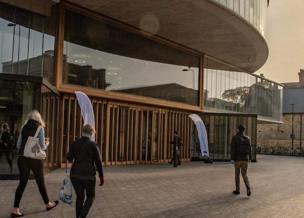 Students walking into school