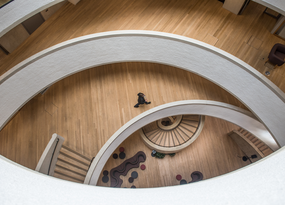 Image of the interior of the Blavatnik School building