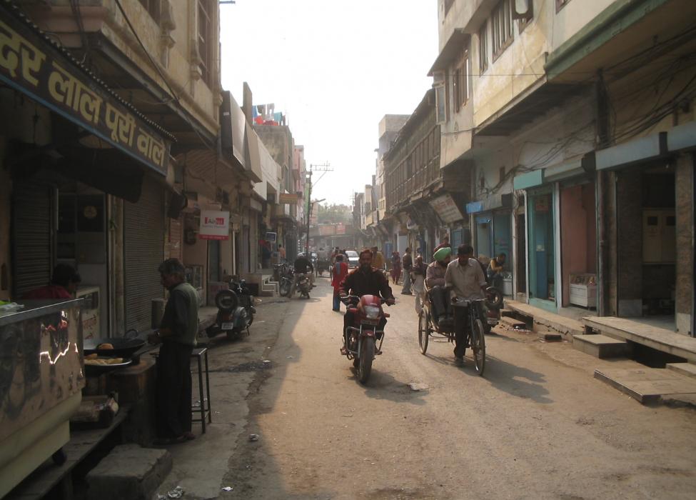 Image of a street in Jagadhri Yamunangar, in the state of Haryana